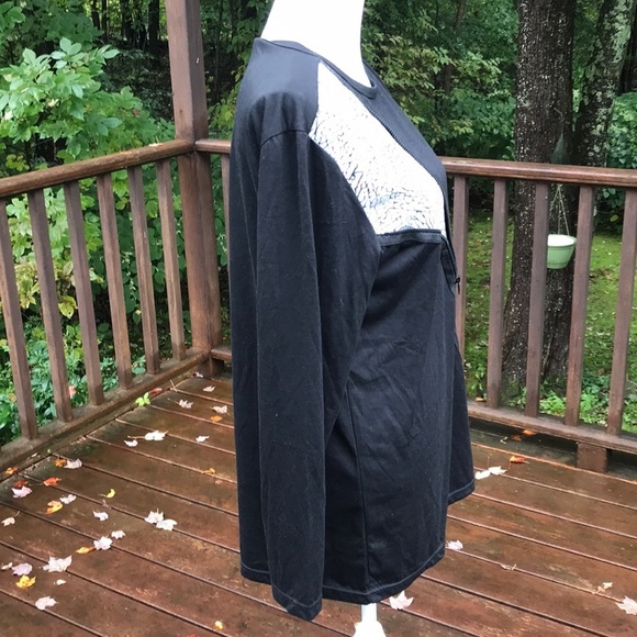 NWT! ROCAWEAR Black with Grey size M long sleeve top - Picture 3 of 8